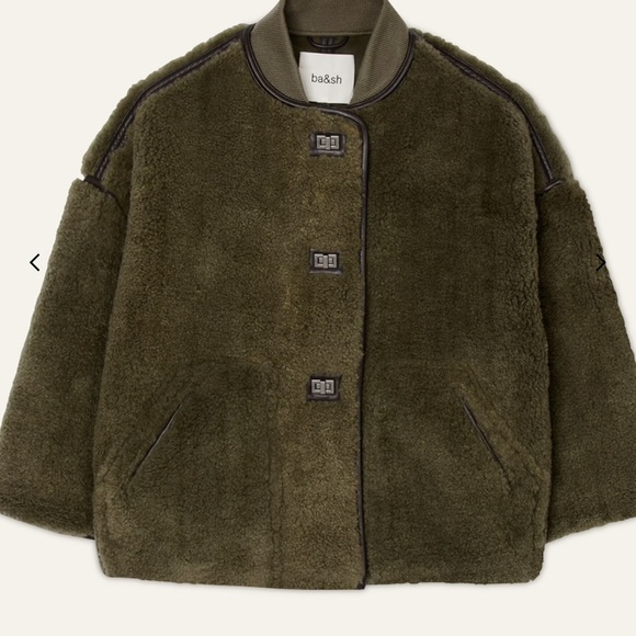 BA&SH New Season -Coat MAURY FR34/US0/UK2 Olive Geen - Picture 5 of 6